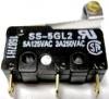 5A/125VAC, páčka s kladkou, 1x přepínací kontakt, ovládací síla 150g, pájecí kontakty, 19,8x6,4x10,2 mm 